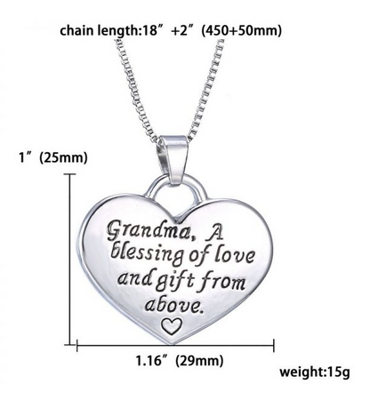 Love Message Heart Necklace