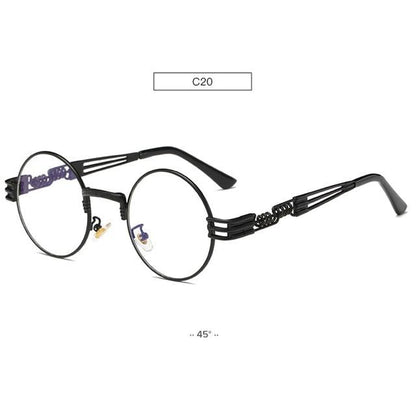 Spring Leg Round Frame Sunglasses