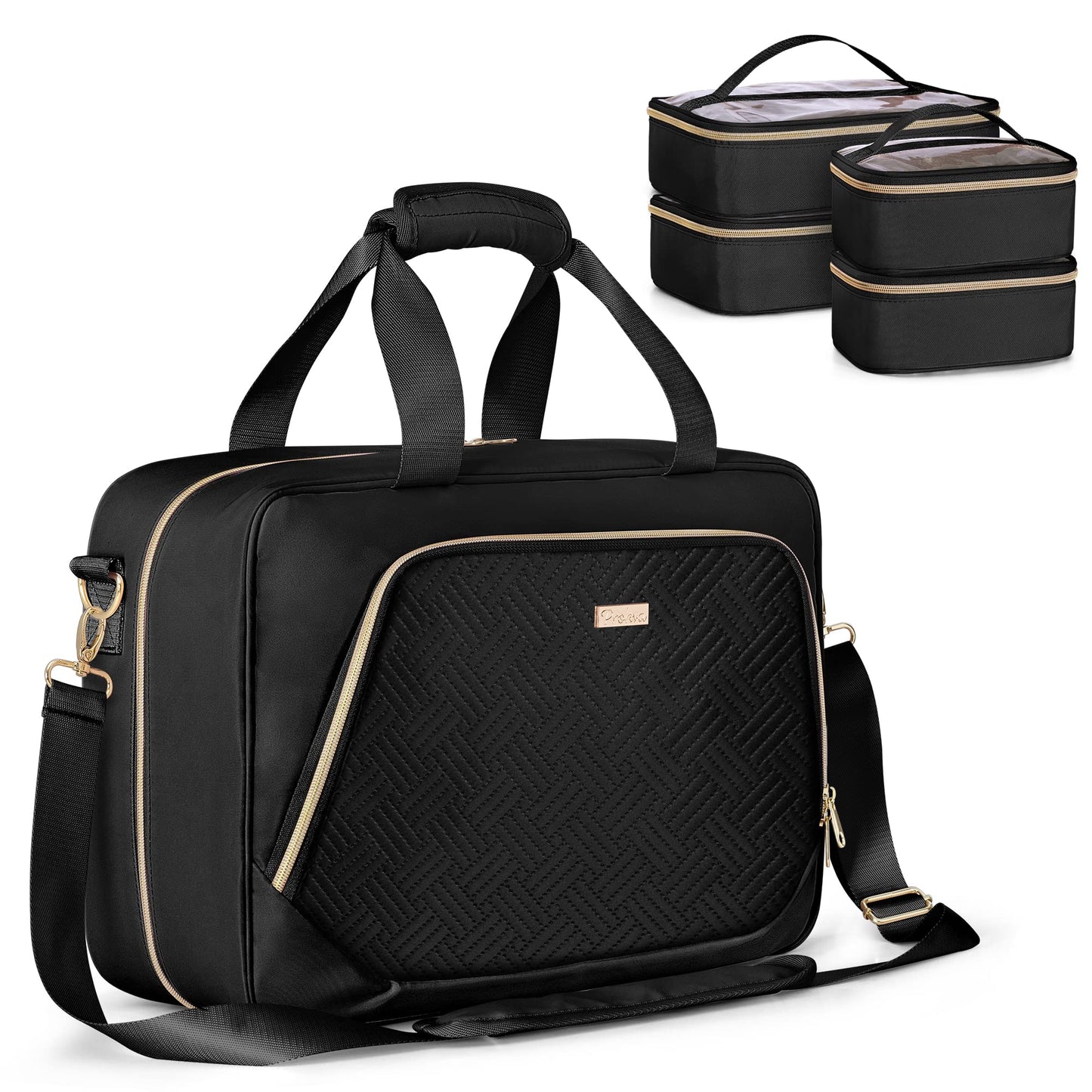 Professional Makeup Artist Travel Organizer Bag with Detachable Cosmetic Cases