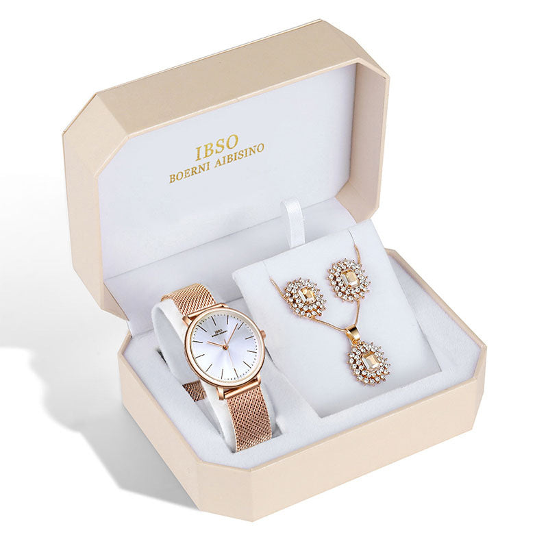 Luxury Women’s Watch & Jewelry Gift Set
