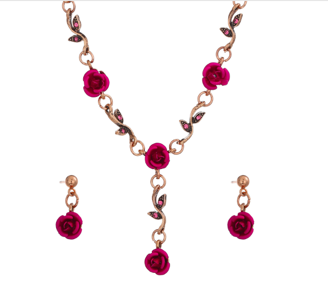 Vintage Rose Jewelry Set