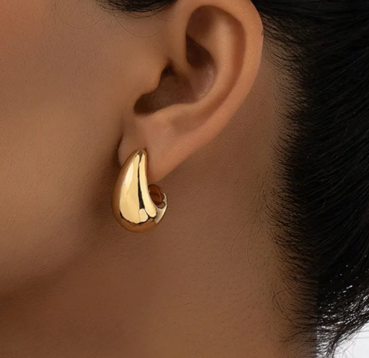 Vintage Chunky Teardrop Earrings