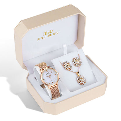 Luxury Women’s Watch & Jewelry Gift Set