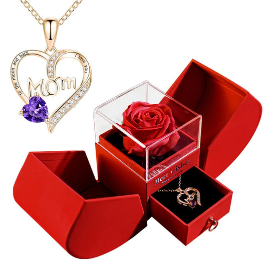Luxury Rose Necklace Gift Box