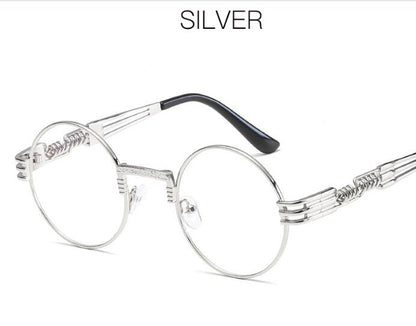 Spring Leg Round Frame Sunglasses