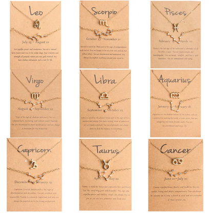 Zodiac Sign Necklace Set – Elegant Astrology Jewelry for Women