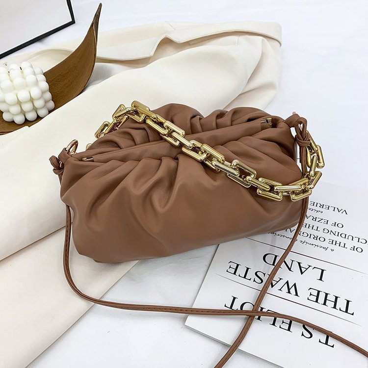 Korean Cloud Chain Shoulder Bag – Luxury Soft Pleated Women’s Handbag