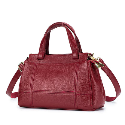 New Genuine Leather Women’s Handbag – Luxury Boston Tote