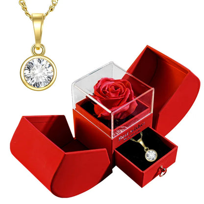 Luxury Rose Necklace Gift Box