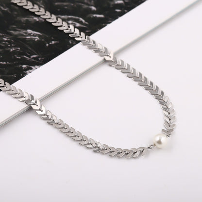 Luxury Fishbone Chain Necklace – Trendy Minimalist Jewelry