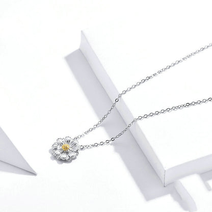 Elegant S925 Daisy Flower Necklace
