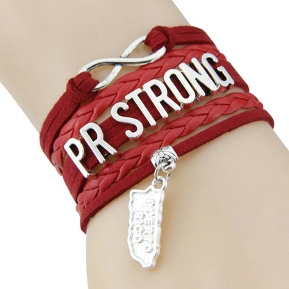 Inspirational Woven Charm Bracelet – Adjustable Friendship & Motivation Bracelet