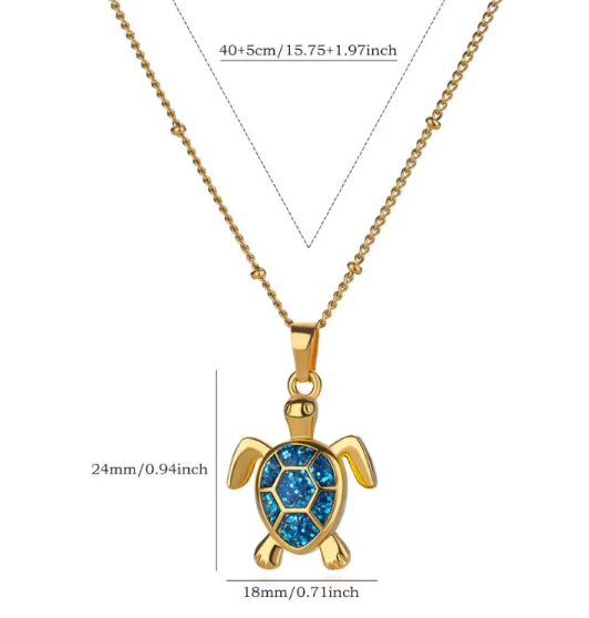 Gold Sea Turtle Necklace