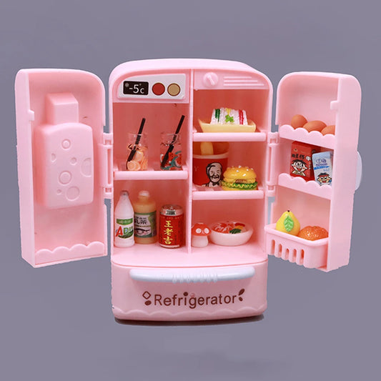 Mini Dollhouse Refrigerator – Cute 1:12 Scale Kitchen Furniture Toy