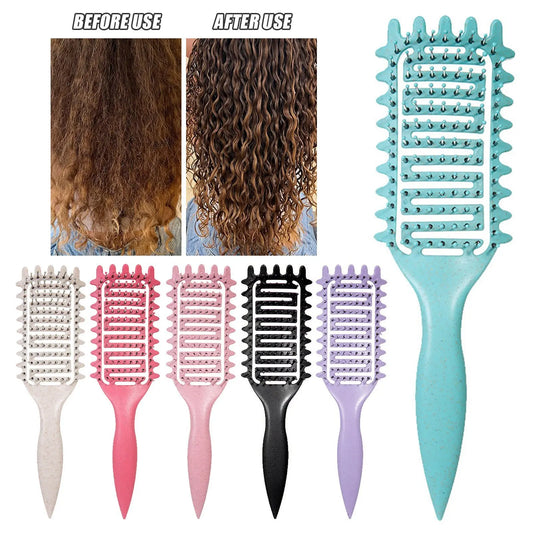 3-in-1 Curl Defining Hair Brush – Detangling Styling Comb for Curly Hair
