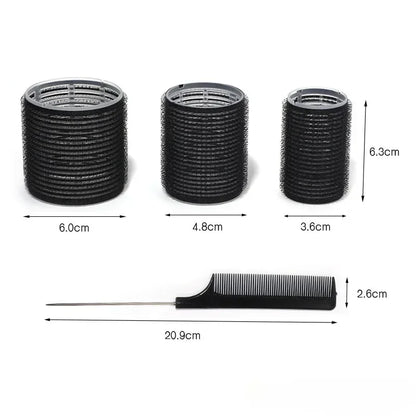 28PCS Self Grip Hair Roller Set – DIY Curlers with Metal Clips