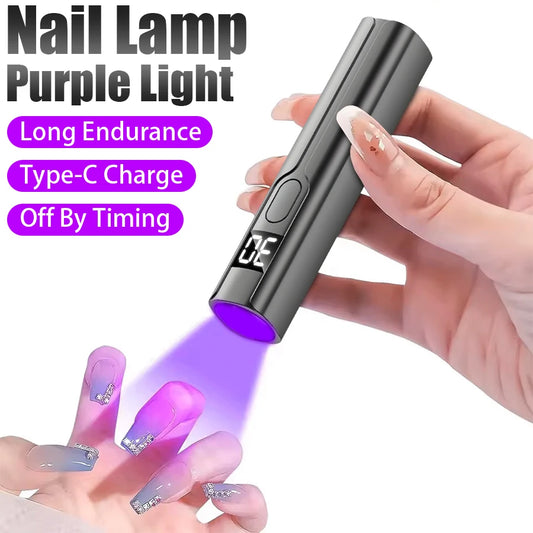Portable Mini UV LED Nail Lamp – Rechargeable Nail Dryer for Gel Nails