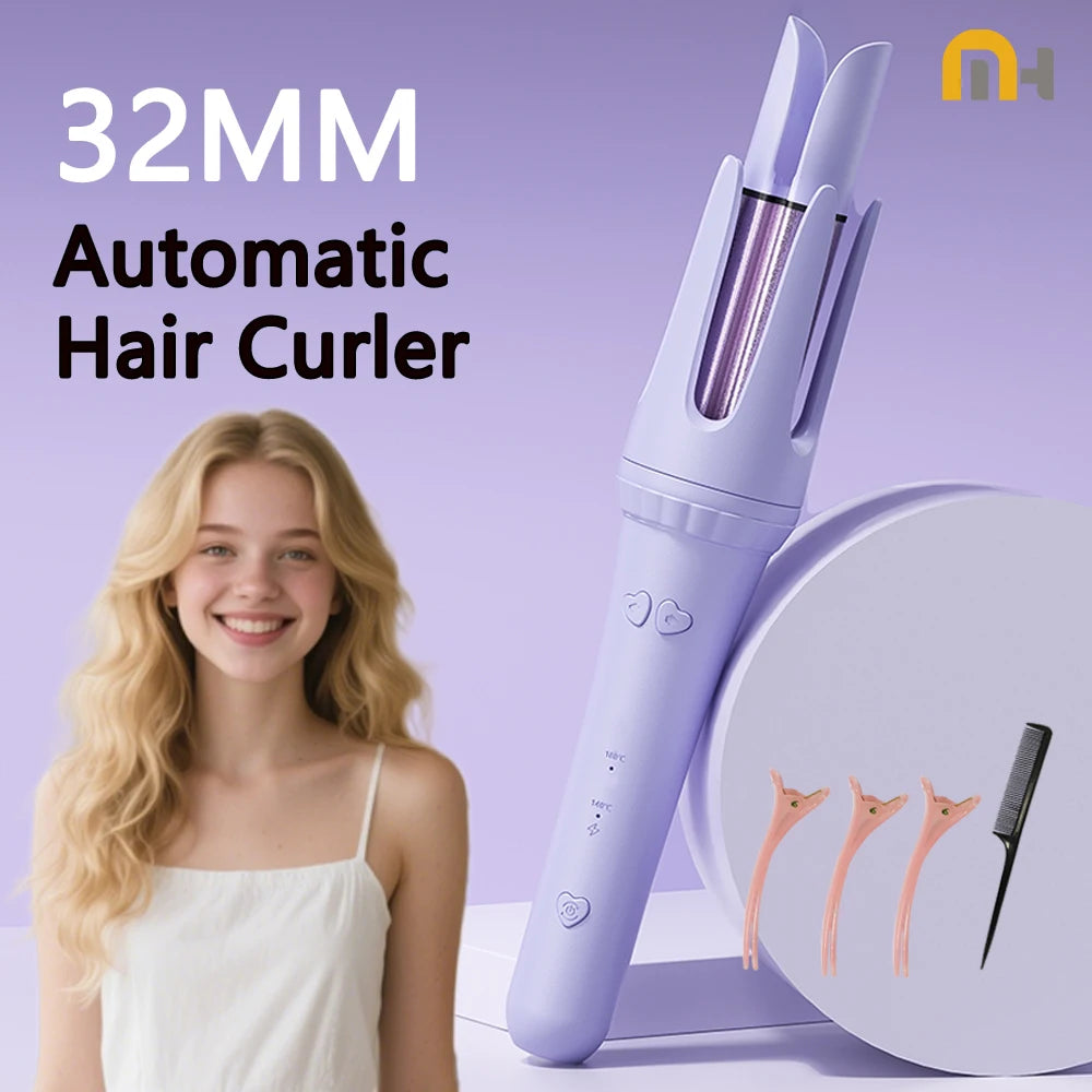 32mm Ceramic Hair Curling Wand – Professional Electric Curling Iron
