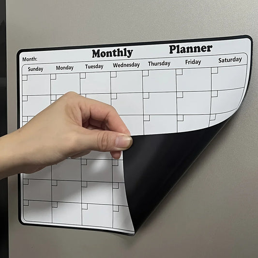 Magnetic Dry Erase Fridge Calendar – Monthly Planner Whiteboard