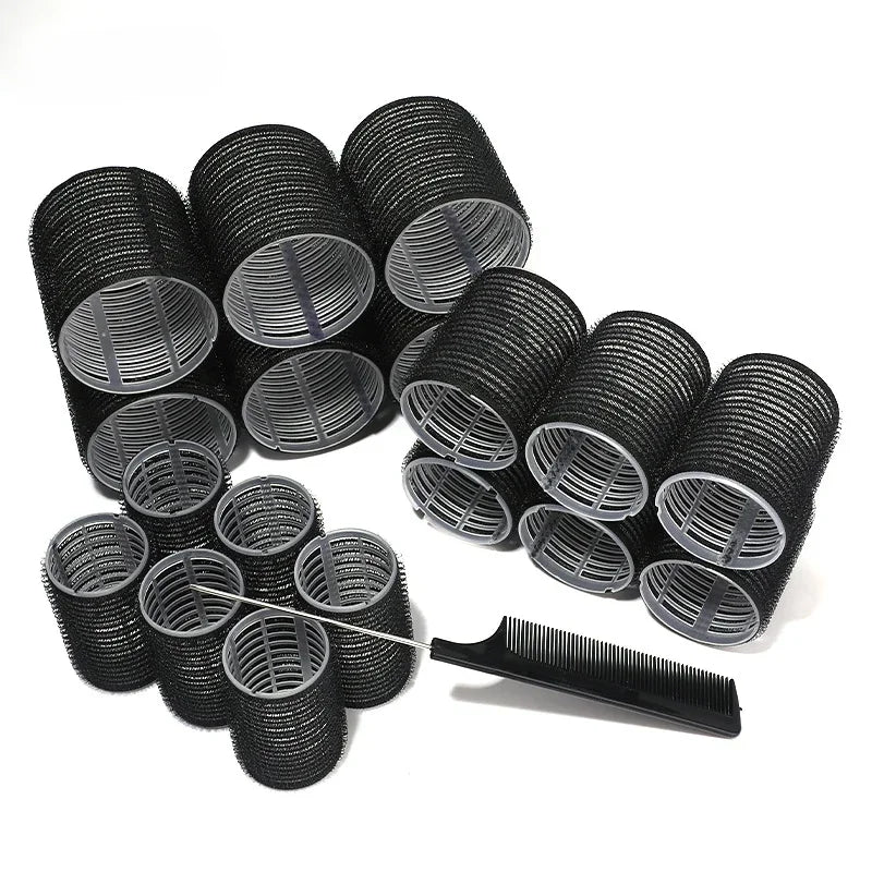 28PCS Self Grip Hair Roller Set – DIY Curlers with Metal Clips