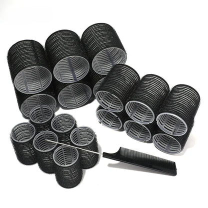 28PCS Self Grip Hair Roller Set – DIY Curlers with Metal Clips