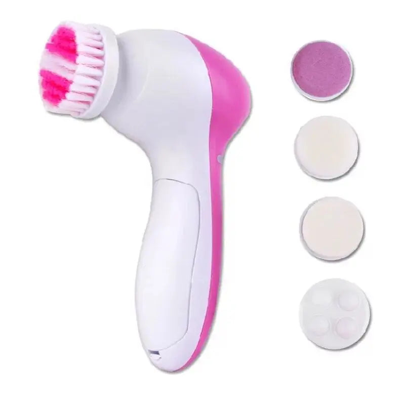 5-in-1 Electric Facial Cleansing Brush – Deep Clean Face Spa Massager