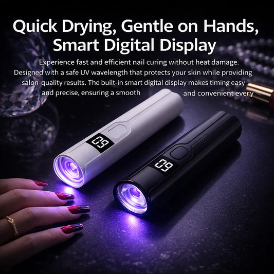 Portable Mini UV LED Nail Lamp – Rechargeable Fast Drying Nail Dryer