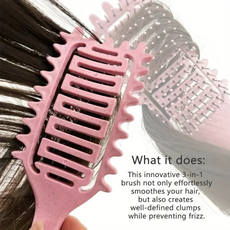 Curl Defining Detangling Brush – Styling Comb for Curly & Wet Hair