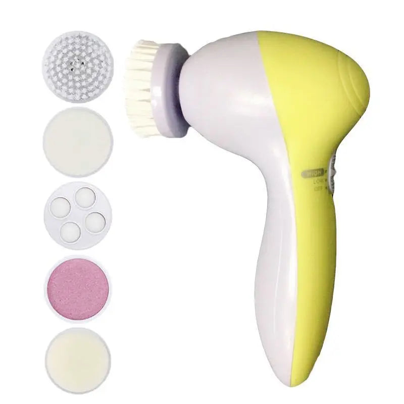 5-in-1 Electric Facial Cleansing Brush – Deep Clean Face Spa Massager
