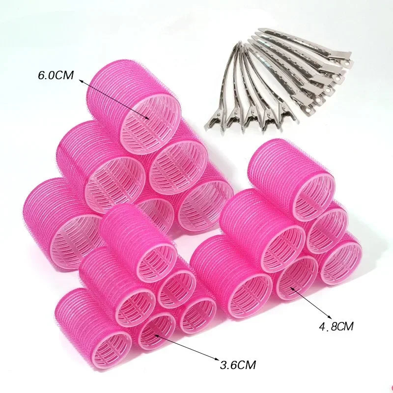28PCS Self Grip Hair Roller Set – DIY Curlers with Metal Clips