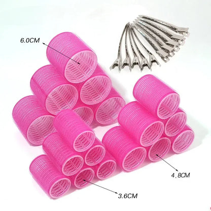 28PCS Self Grip Hair Roller Set – DIY Curlers with Metal Clips