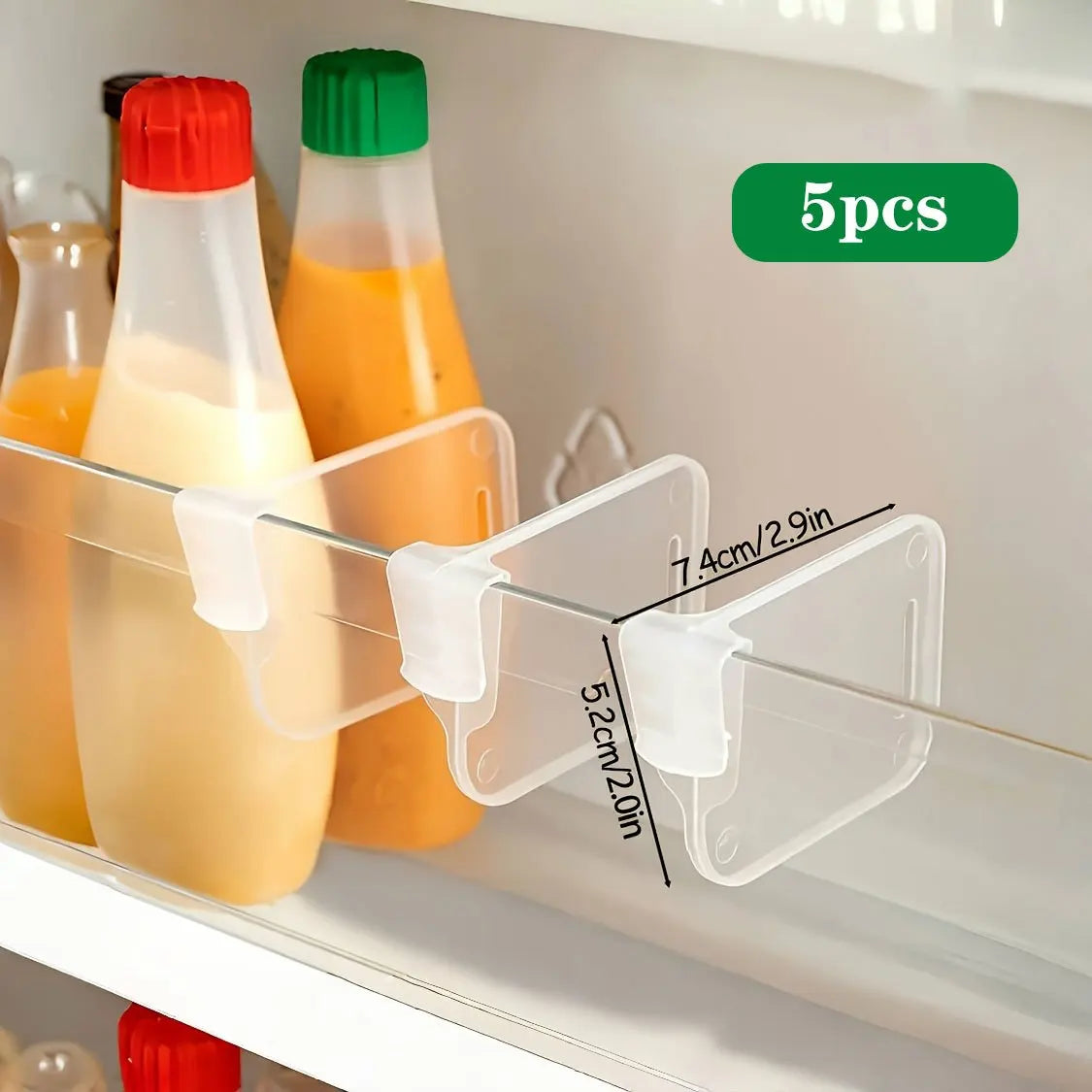 Adjustable Clear Refrigerator Organizer Dividers – Space Saving Fridge Storage