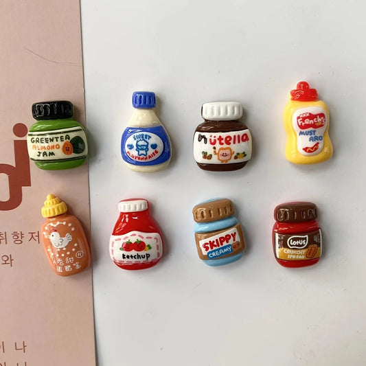 Kawaii Food Fridge Magnets Set – 8PCS Cute Cartoon Refrigerator Decor