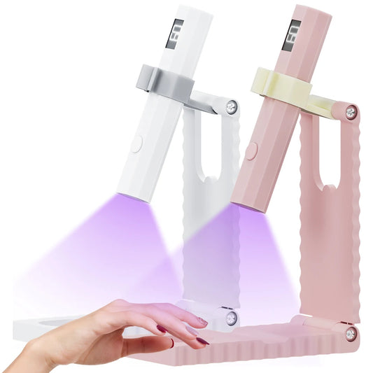 Portable Mini UV Nail Lamp – Adjustable Rechargeable Gel Nail Dryer