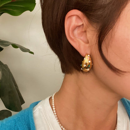 Glam Crystal Teardrop Earrings