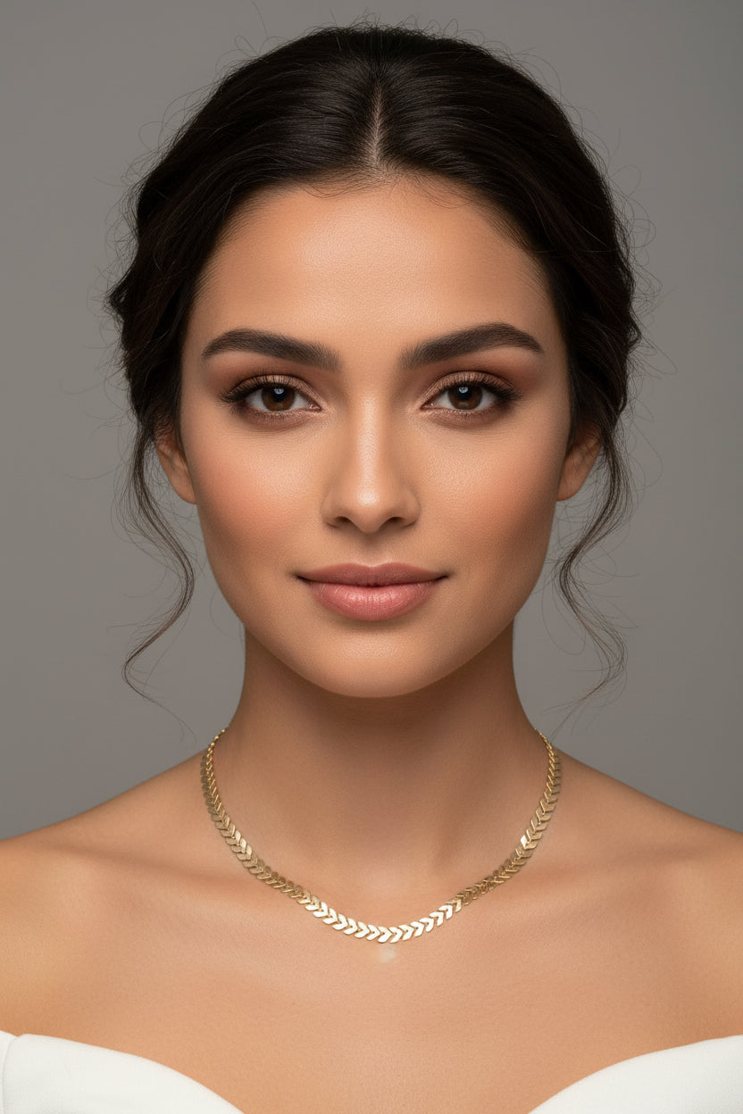 Luxury Fishbone Chain Necklace – Trendy Minimalist Jewelry