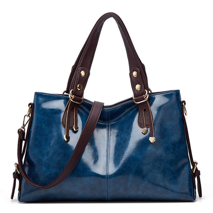 Large Capacity Soft Leather Tote Handbag – Elegant Women’s Shoulder Bag