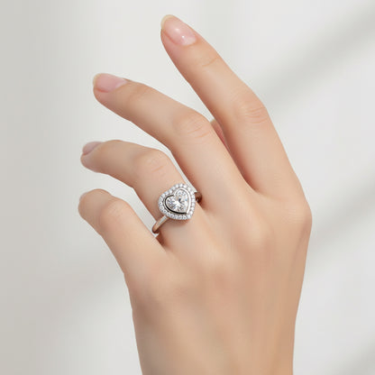 Sterling Silver Love Heart Ring – Minimalist Luxury Gift