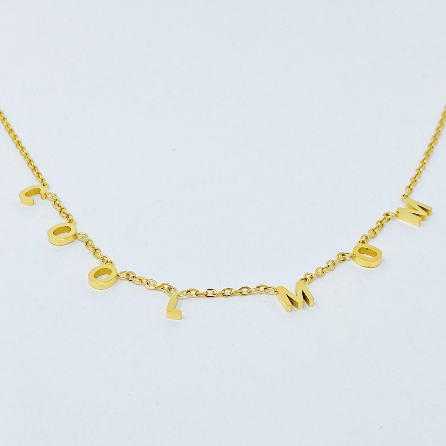 Minimalist Mom Letter Necklace