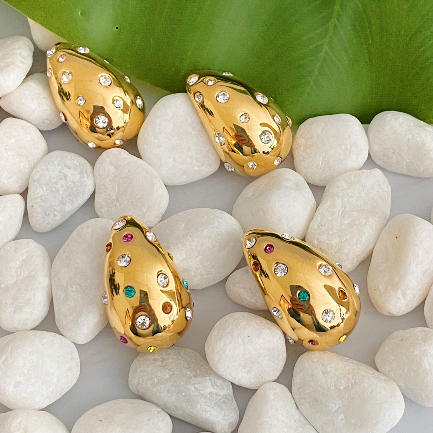 Glam Crystal Teardrop Earrings