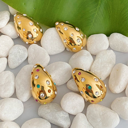 Glam Crystal Teardrop Earrings