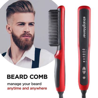 Professional Heated Hair Straightening Brush – Fast Heat Ceramic Hair Styling Comb for Smooth & Frizz-Free Hair