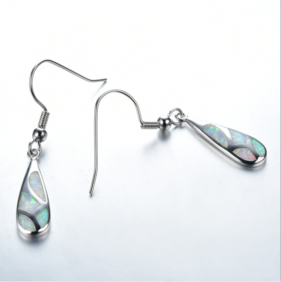 Ocean Opal Teardrop Earrings Set
