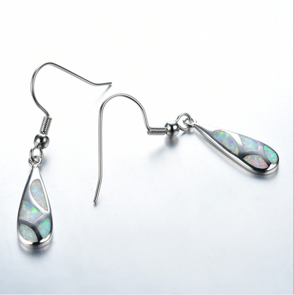 Ocean Opal Teardrop Earrings Set