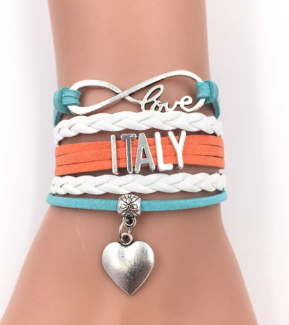 Inspirational Woven Charm Bracelet – Adjustable Friendship & Motivation Bracelet