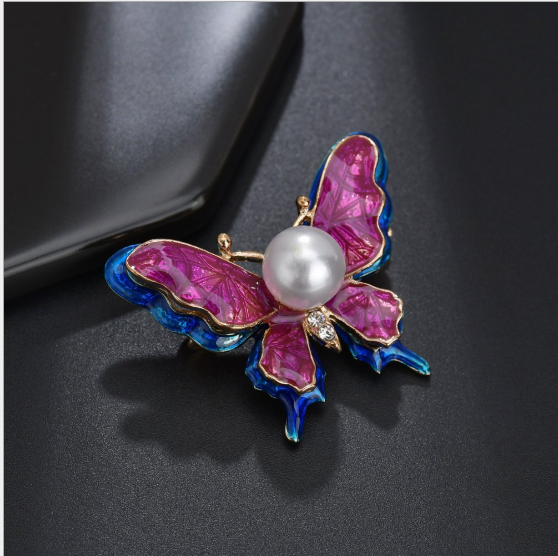 Elegant Butterfly Crystal Brooch