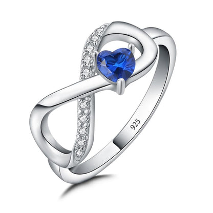 Infinity Heart Promise Ring – Sterling Silver