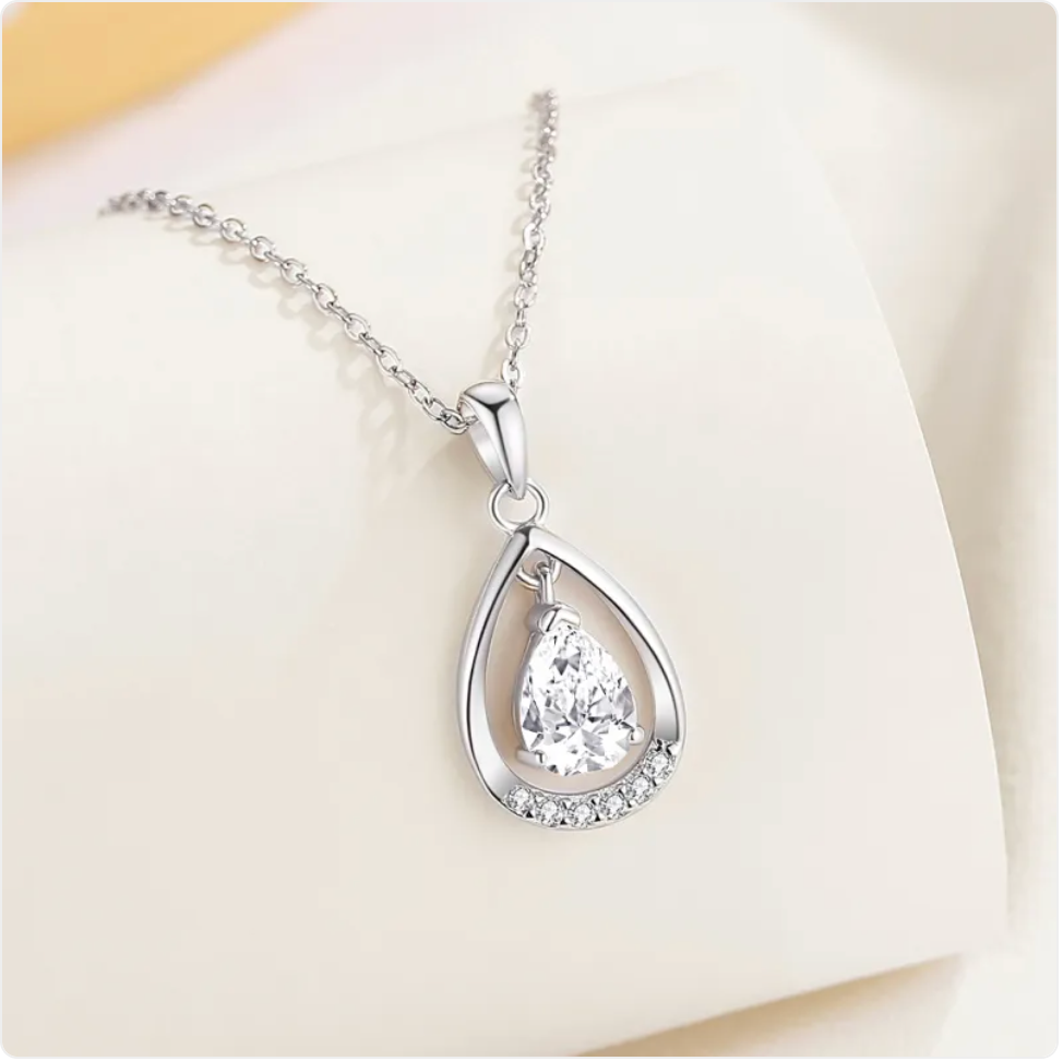 925 Sterling Silver Teardrop Necklace