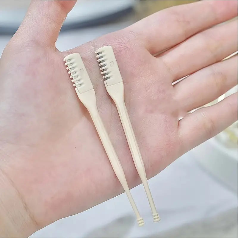 2PCS Portable Nose Hair Trimmer Set – 360° Precision Facial Hair Removal Tool for Women