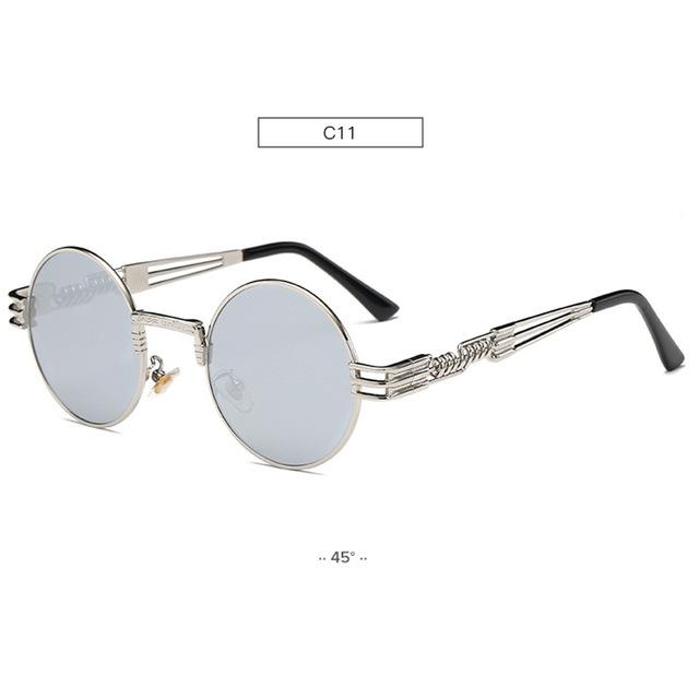Spring Leg Round Frame Sunglasses